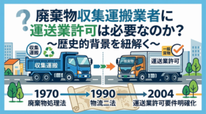 廃棄物収集運搬業者に運送業許可は必要なのか？歴史的背景を紐解く